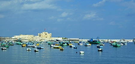 Alexandria port in Egypt のeditorial素材