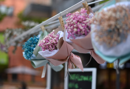 bouquet at street