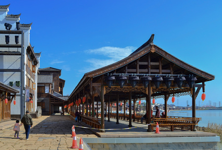 Riverside ancient townのeditorial素材