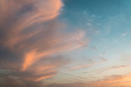Sunset sky clouds.の写真素材