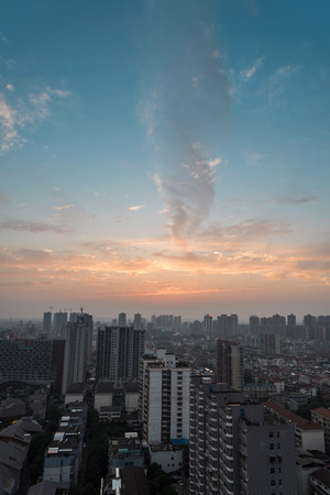 City sunsetのeditorial素材