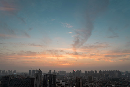 City sunsetのeditorial素材