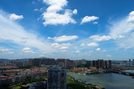 Clouds over the cityの写真素材
