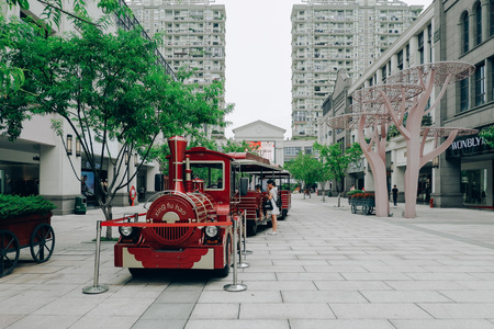 Street sightseeing trainのeditorial素材