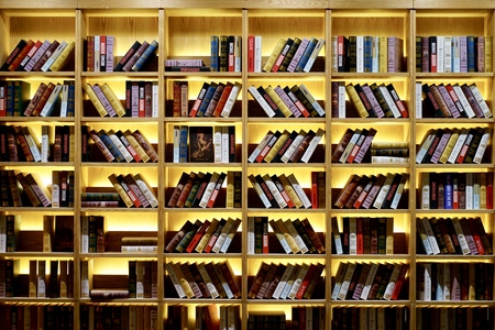 book at library