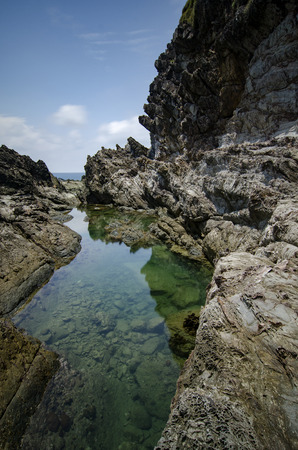 Amazing view of Kapas Island located in Terengganu Malaysia with unique rocks structure at sunny dayの写真素材