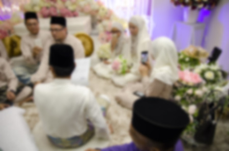 abstract background of wedding ceremony in a smallの写真素材