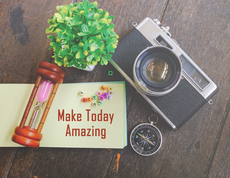 word MAKE TODAY AMAZING,inspirational and motivation quote conceptの写真素材