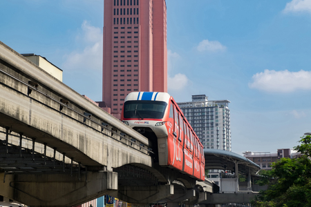 KUALA LUMPUR, MALAYSIA - April 9: KL Monorail in the Kuala Lumpur City Center on 9 april 2017