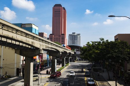 KUALA LUMPUR, MALAYSIA - April 9: KL Monorail in the Kuala Lumpur City Center on 9 april 2017