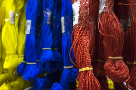 Nylon rope display for sale at hardware department in hypermarket