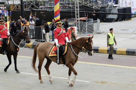 KUALA LUMPUR, MALAYSIA - 29 August 2017 : Malaysian Royal Armoured Corps during the full rehearsal for Malaysian Independence Day celebration.のeditorial素材