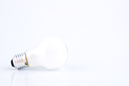 bulb over white background for creative ideas conceptの写真素材