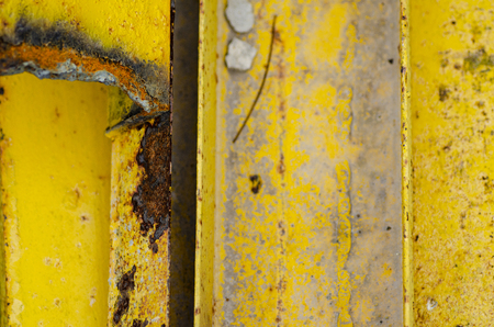 close-up and selective focus shot, rusty metal surface for background purposeの写真素材
