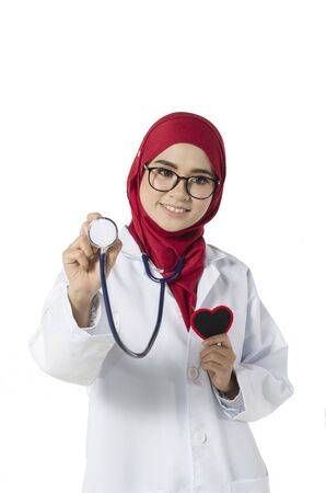 Medical and healthcare concept, confident young doctor standing with smile face.の写真素材