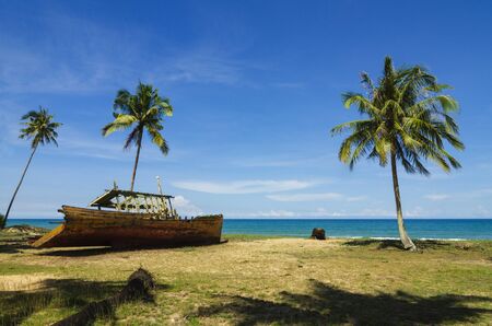 beauty in nature, Terengganu, Malaysia beach under bright sunny day and blue sky