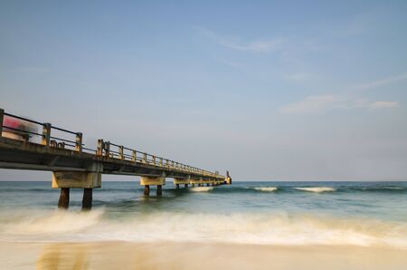 beauty in nature, Terengganu, Malaysia beach under bright sunny day and blue skyの写真素材