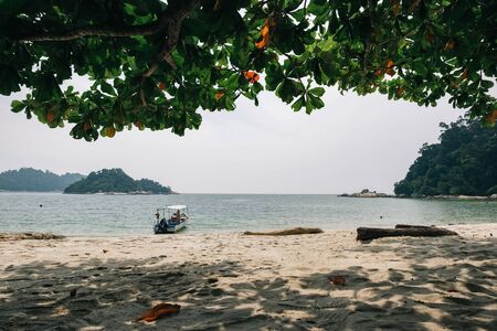 beauty of nature surrounding Pangkor Island located in Perak State, Malaysia under bright sunny dayの写真素材