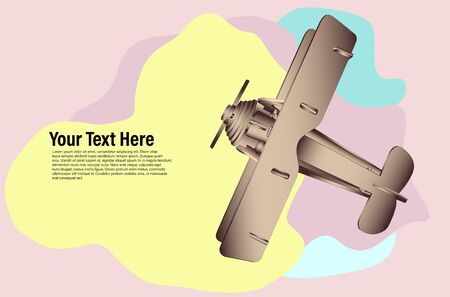Tourism or travel agency poster banner template design with mockup title on the leftのイラスト素材