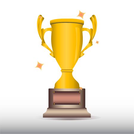 golden goblet or trophy for business success and achievement vector conceptのイラスト素材