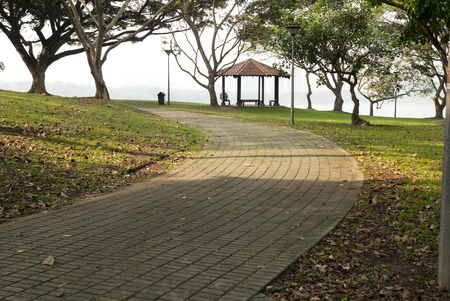 Path leading water view scenery の写真素材