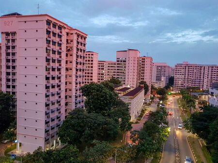 Public housing during blue hour