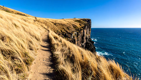 Hiking trail along the Cliffsの素材