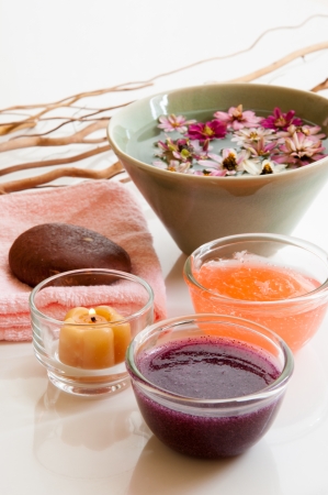 Spa still life with set for the care of body の写真素材