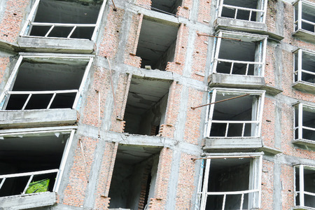 earthquake  house after May 12,2008  at beichuan,mianyang,chinaのeditorial素材