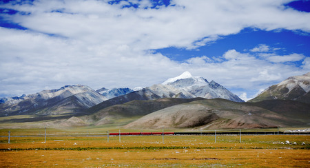railway in the Tibet,china の写真素材