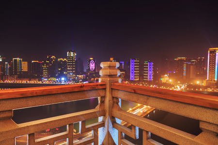 modern city at nightのeditorial素材