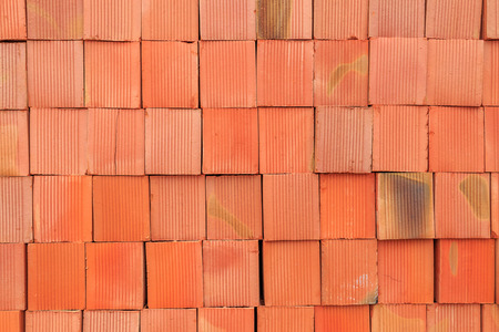 a heap of red brick