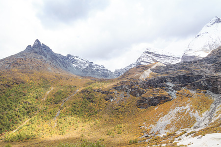 jokul at Daocheng Yading,sichuan,chinaの写真素材