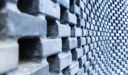 brick wall curveの写真素材