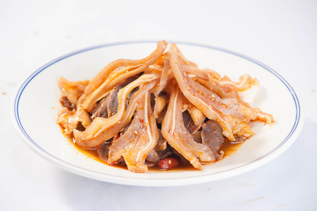 Chinese cuisine of Pig ear with duck's gizzardの写真素材