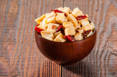 Spicy lotus rootの写真素材