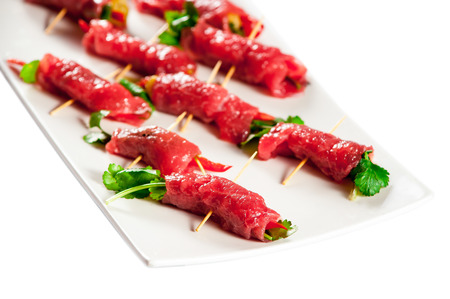 Beef rollsの写真素材