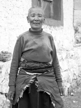 May 8, 2017 Woman from a Tibetan villageのeditorial素材