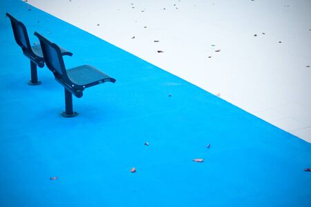 Chair in public placesの写真素材