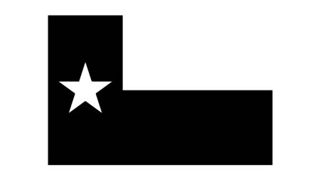 Texas TX State Flag. United States of America. Black and white Vector File.のイラスト素材