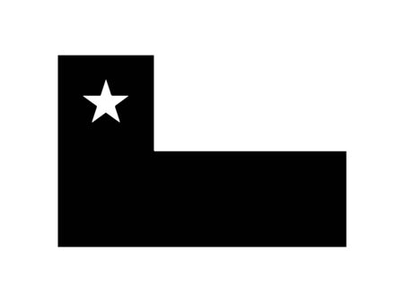 Chile Flag Black and White. Country National Emblem Banner. Monochrome Grayscale Vector File.のイラスト素材
