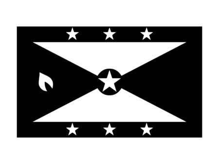 Grenada Flag Black and White. Country National Emblem Banner. Monochrome Grayscale EPS Vector File.のイラスト素材