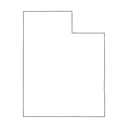 Vector of Utah UT state Map USA. Black - ID:1-149865729 - Royalty Free ...