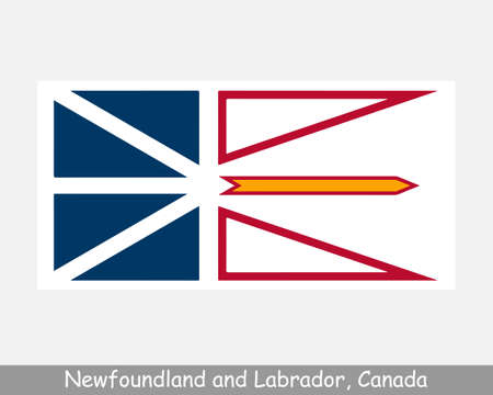 Newfoundland and Labrador Canada Flag. Canadian Province Banner. Flag of NL, CA.のイラスト素材