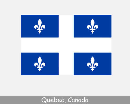 Quebec Canada Flag. Canadian Province Banner. Flag of QC, CA.のイラスト素材