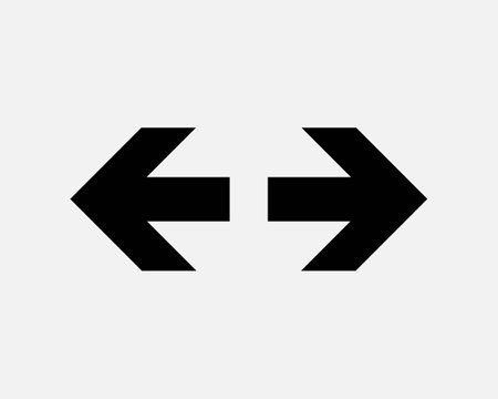 Left Right Arrow Pointing Direction Illustration