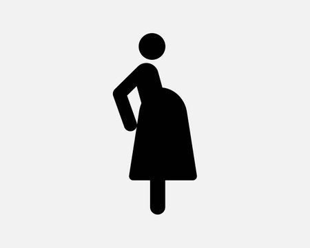 Pregnant Woman Icon  silhouette illustrationのイラスト素材