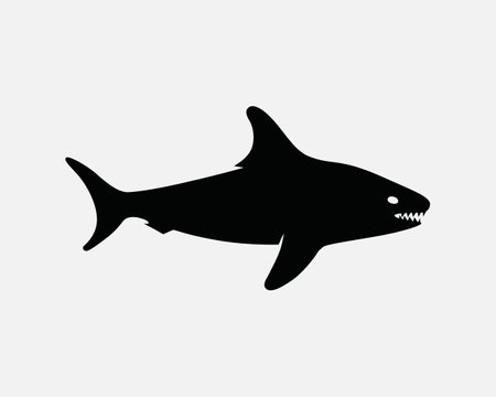 Shark Icon  silhouette illustrationのイラスト素材