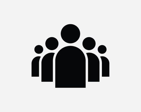 User Group Team Social Business Human Person Stick Figure Teamwork Office Partnership Black White Icon Sign Symbol Vector Artwork Clipart Illustrationのイラスト素材
