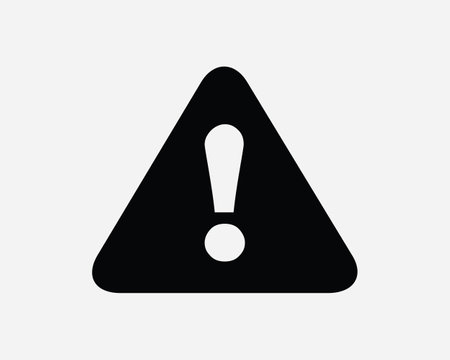 Error Icon. Triangle Caution Attention Danger Safety Security Problem Alert Symbol. Exclamation Mark Point Sign Vector Graphic Illustration Clipartのイラスト素材